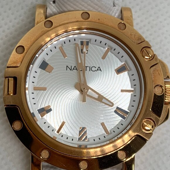 Nautica Porthole women watch NAPPRH009 rose gold tone 35mm stainless running - Picture 3 of 8